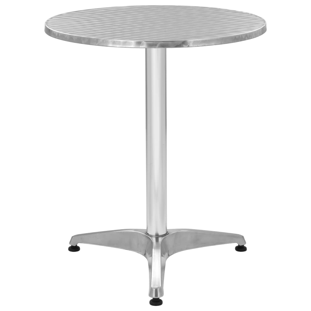 vidaXL 5-częściowy zestaw mebli ogrodowych, aluminium, srebrny