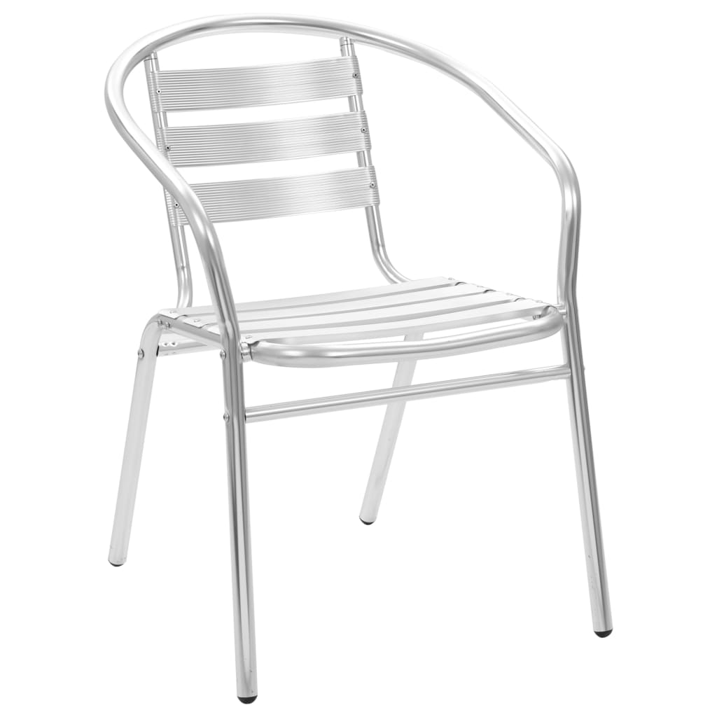 vidaXL 5-częściowy zestaw mebli ogrodowych, aluminium, srebrny
