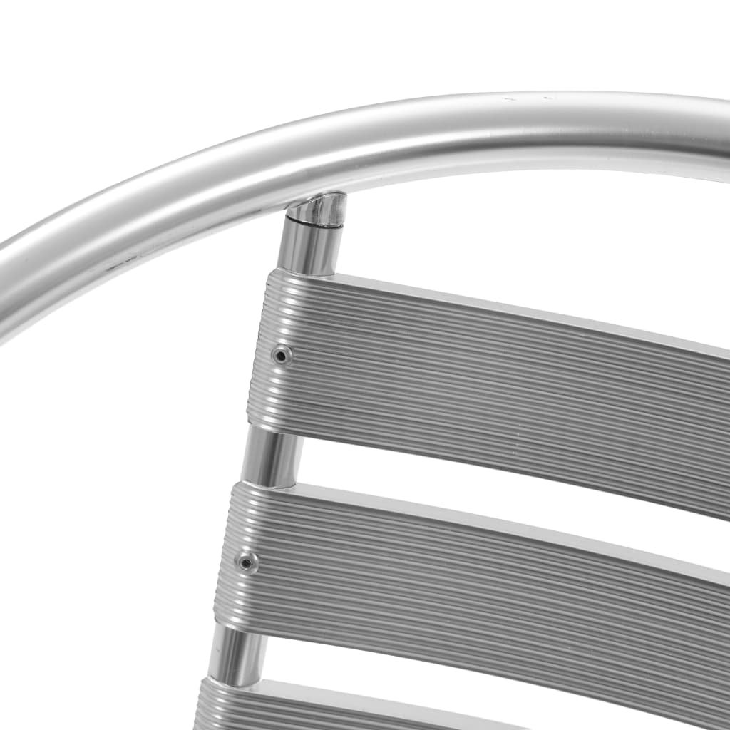 vidaXL 5-częściowy zestaw mebli ogrodowych, aluminium, srebrny