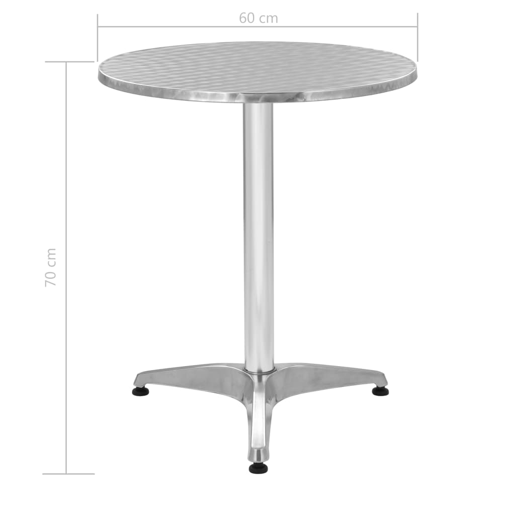 vidaXL 5-częściowy zestaw mebli ogrodowych, aluminium, srebrny