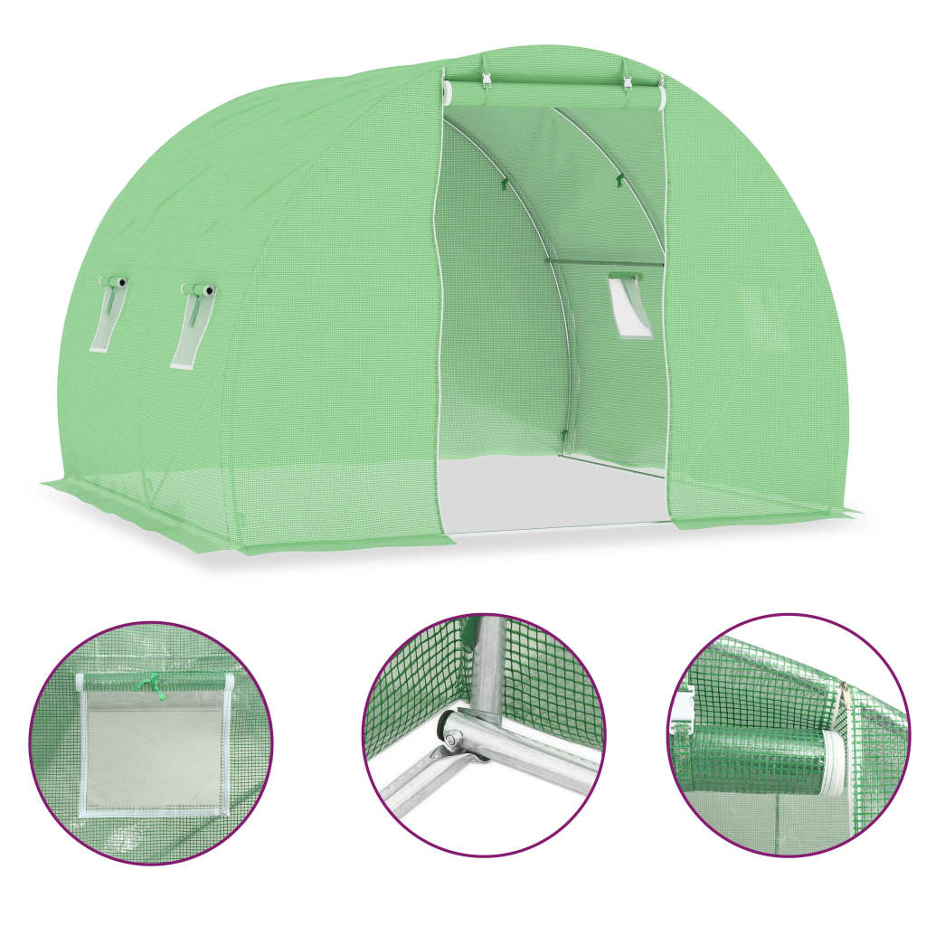 vidaXL Szklarnia ogrodowa, 6 m², 3 x 2 x 2 m