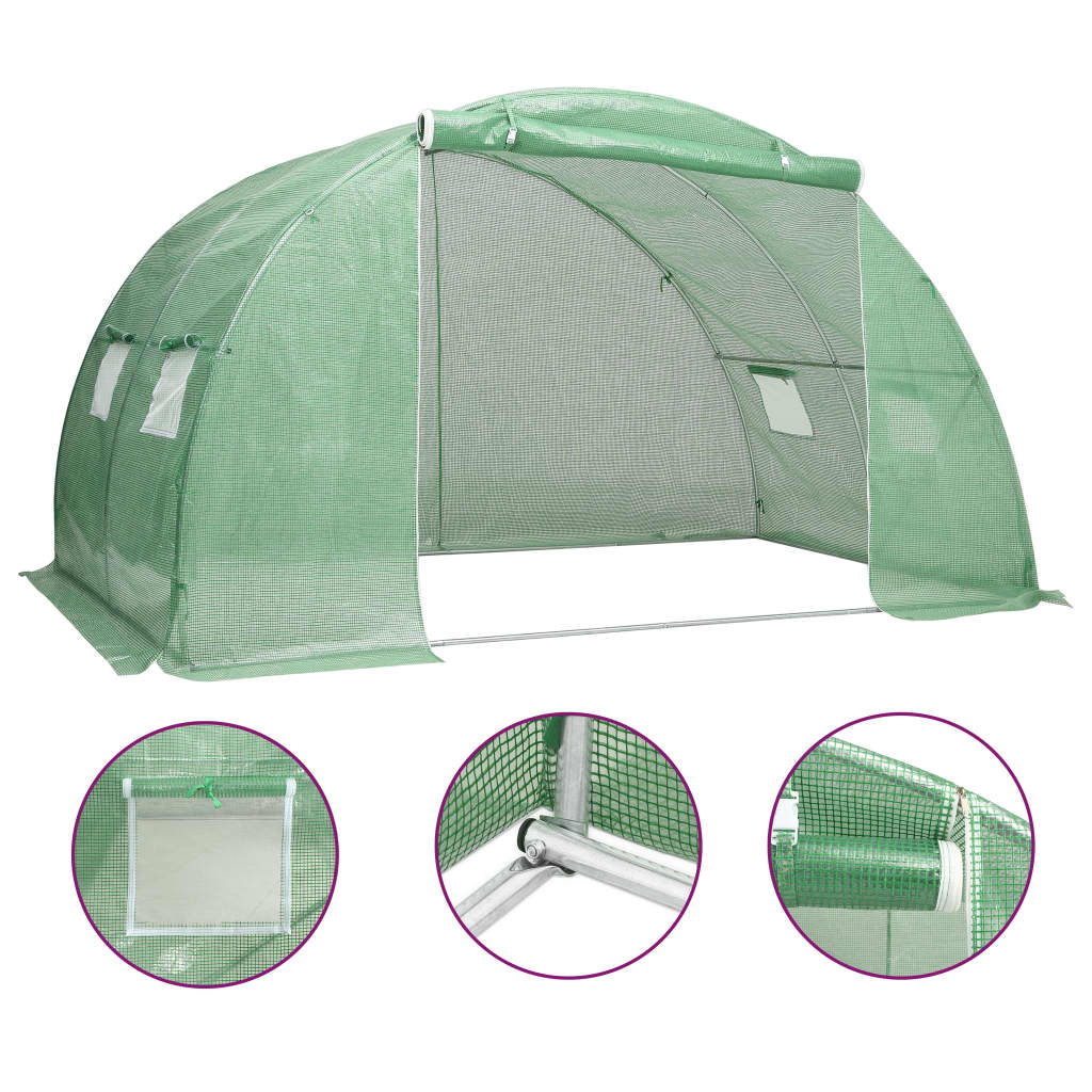 vidaXL Szklarnia ogrodowa, 8 m², 2 x 4 x 2 m