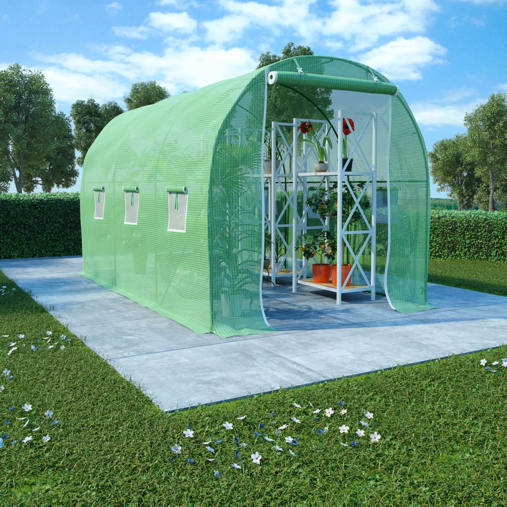 vidaXL Szklarnia ogrodowa, 6,86 m², 3,43 x 2 x 2 m