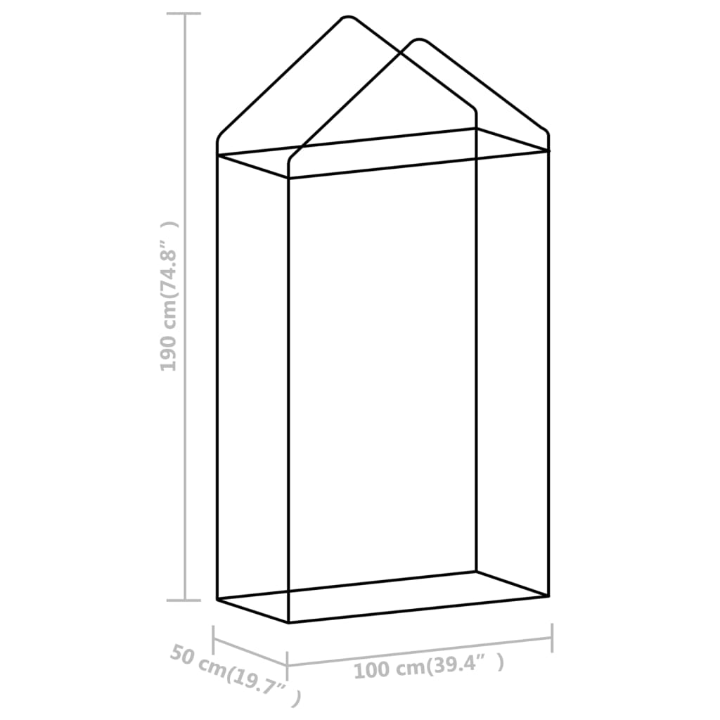 vidaXL Szklarnia ogrodowa, stalowa konstrukcja, 0,5 m², 1x0,5x1,9 m
