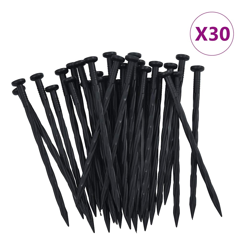 vidaXL Elastyczne obrzeże trawnikowe, 30 kołków, 10 m, 5 cm