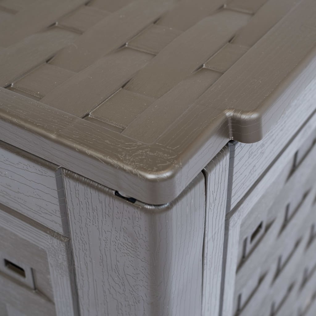 vidaXL Kompostowniki, 3 szt., 60x60x83 cm, 900 L, rattan z tworzywa