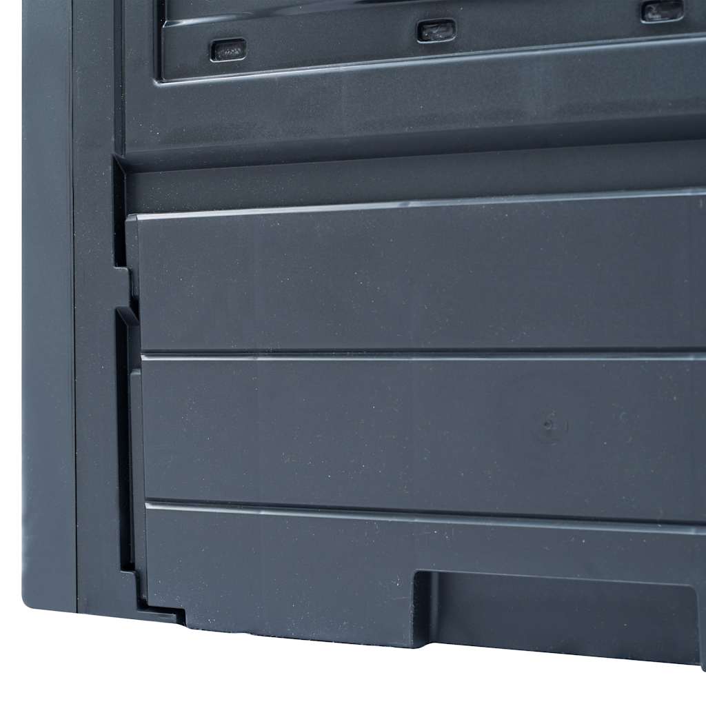 vidaXL Kompostowniki ogrodowe, 3 szt., szare, 60x60x73 cm, 780 L