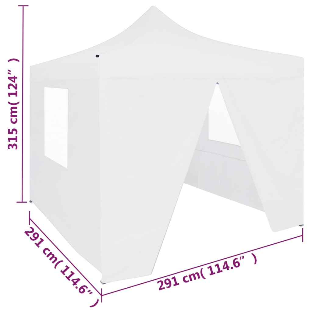 vidaXL Profesjonalny, składany namiot imprezowy, 4 ściany, 3x3 m, stal