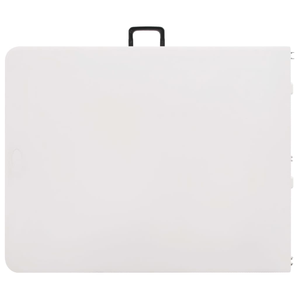 vidaXL Składany stół ogrodowy, biały, 180x72x72 cm, HDPE