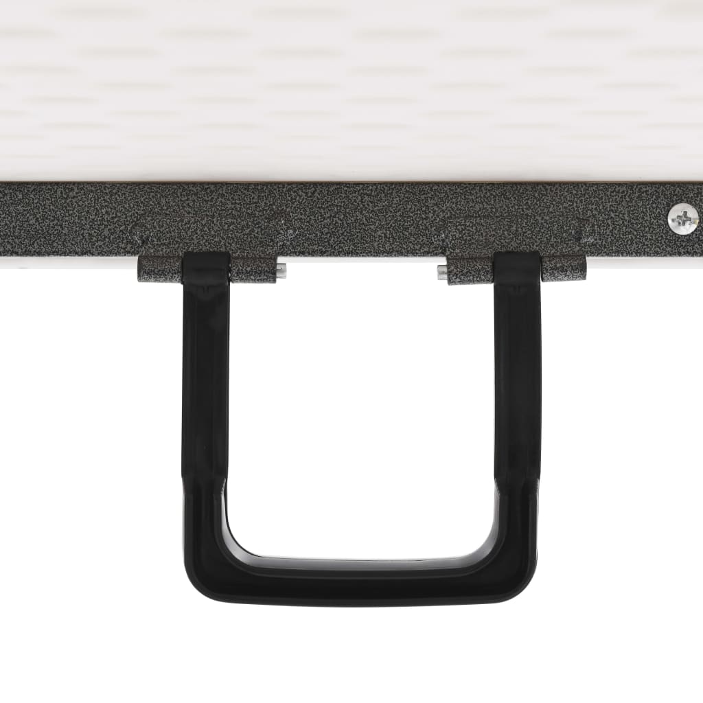 vidaXL Składany stół ogrodowy, biały, 180x72x72 cm, HDPE