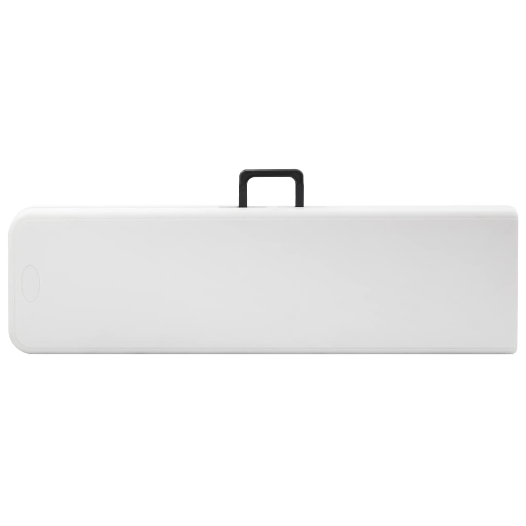 vidaXL Składane ławki ogrodowe, 2 szt., 180 cm, HDPE, białe