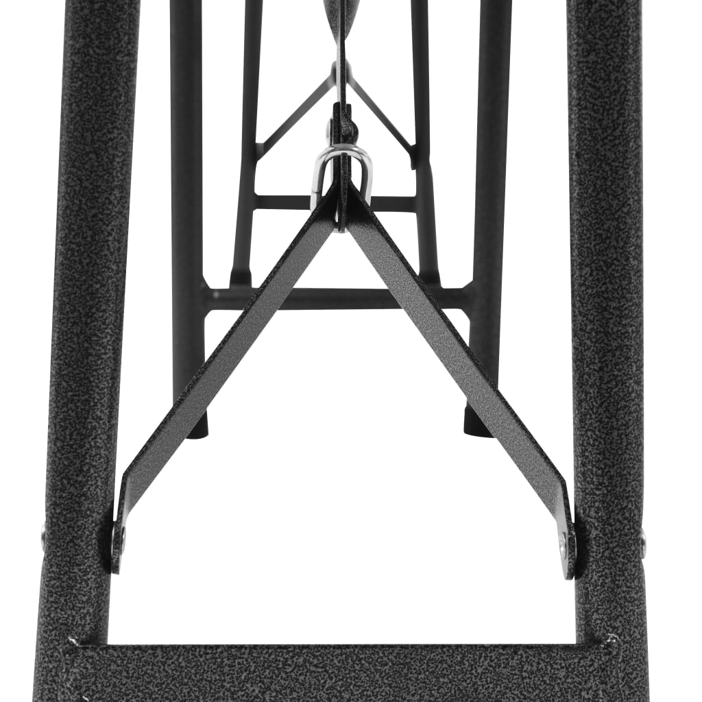 vidaXL Składane ławki ogrodowe, 2 szt., 180 cm, HDPE, czarne
