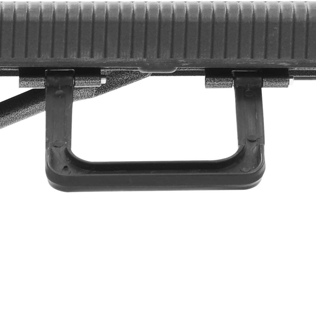 vidaXL Składane ławki ogrodowe, 2 szt., 180 cm, HDPE, czarne