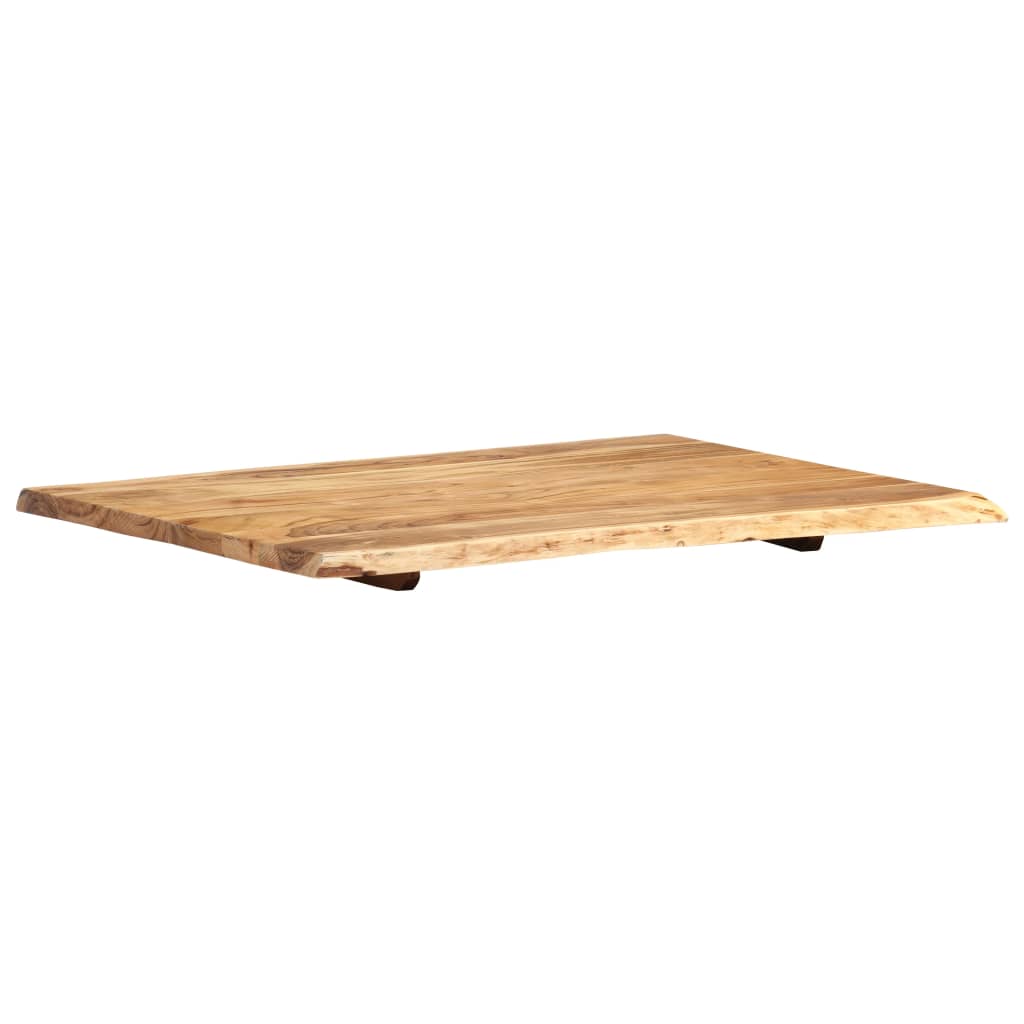 vidaXL Blat, lite drewno akacjowe, 80x(50-60)x2,5 cm