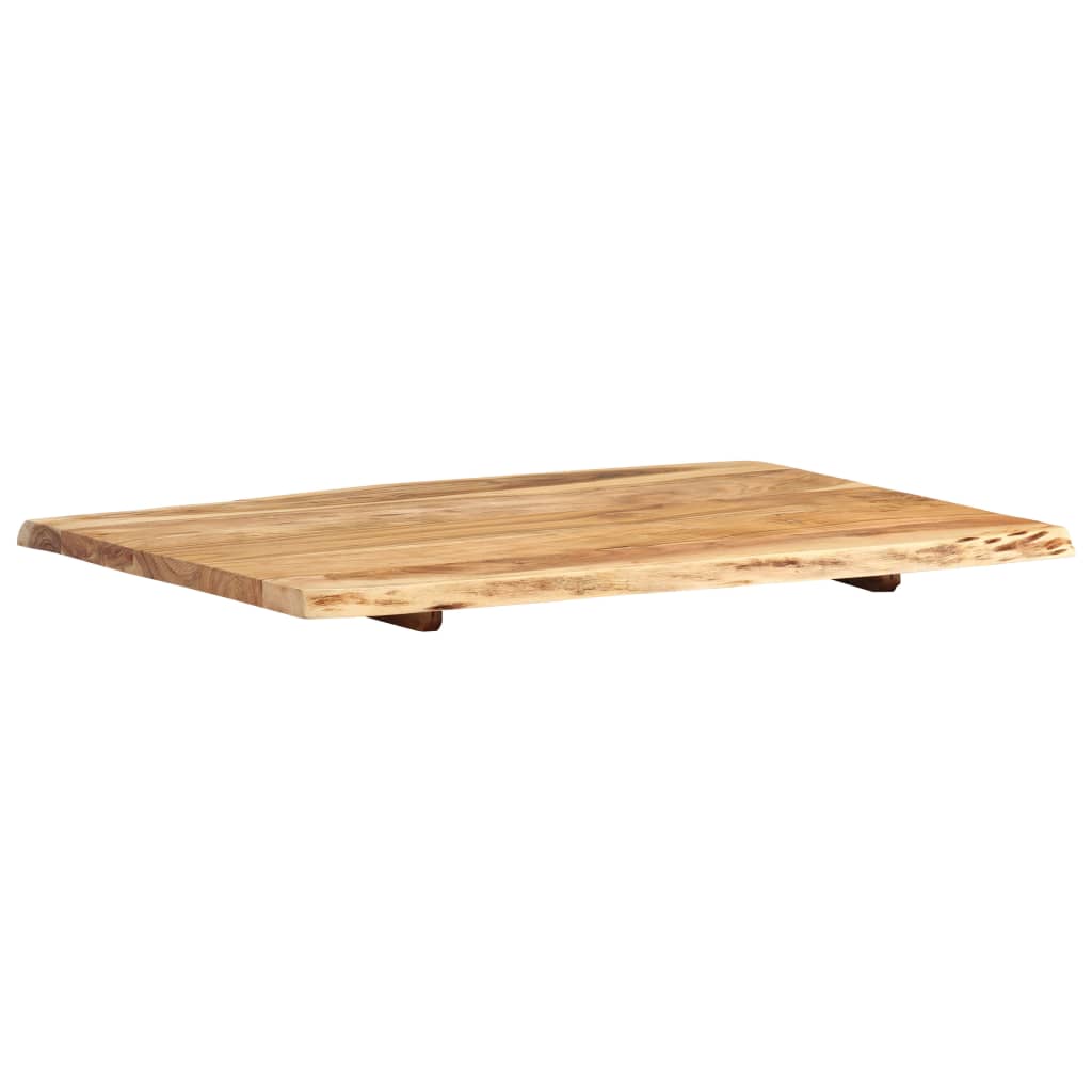 vidaXL Blat, lite drewno akacjowe, 80x(50-60)x2,5 cm