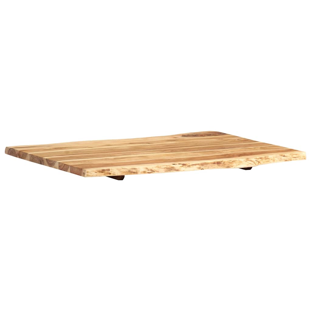 vidaXL Blat, lite drewno akacjowe, 80x(50-60)x2,5 cm