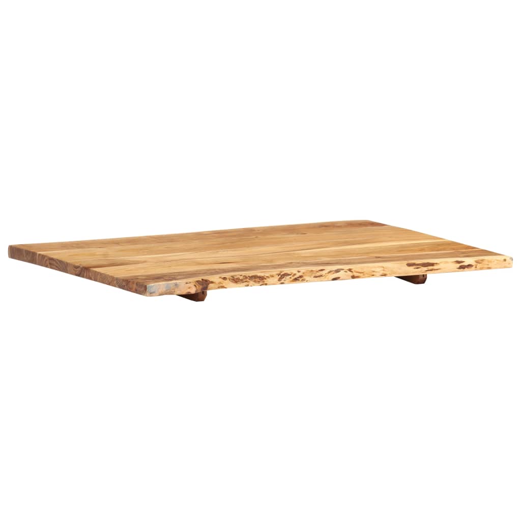 vidaXL Blat, lite drewno akacjowe, 80x(50-60)x2,5 cm