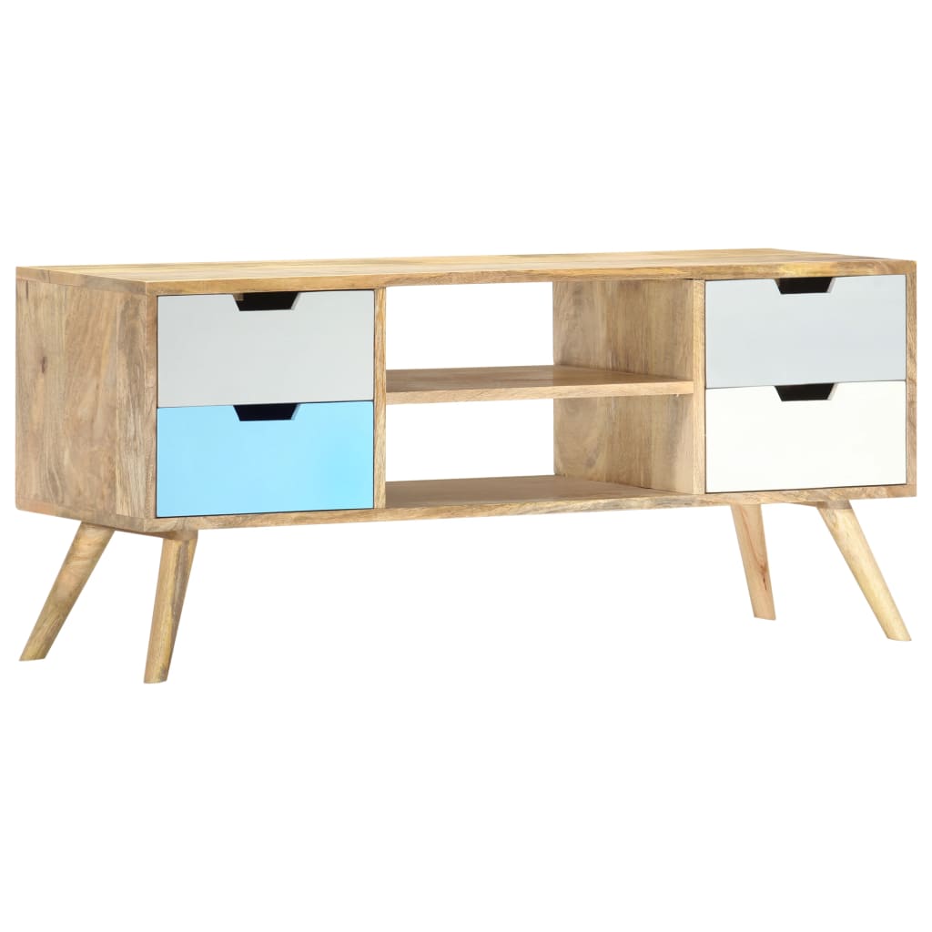 vidaXL Szafka pod TV, 110 x 35 x 48 cm, lite drewno mango