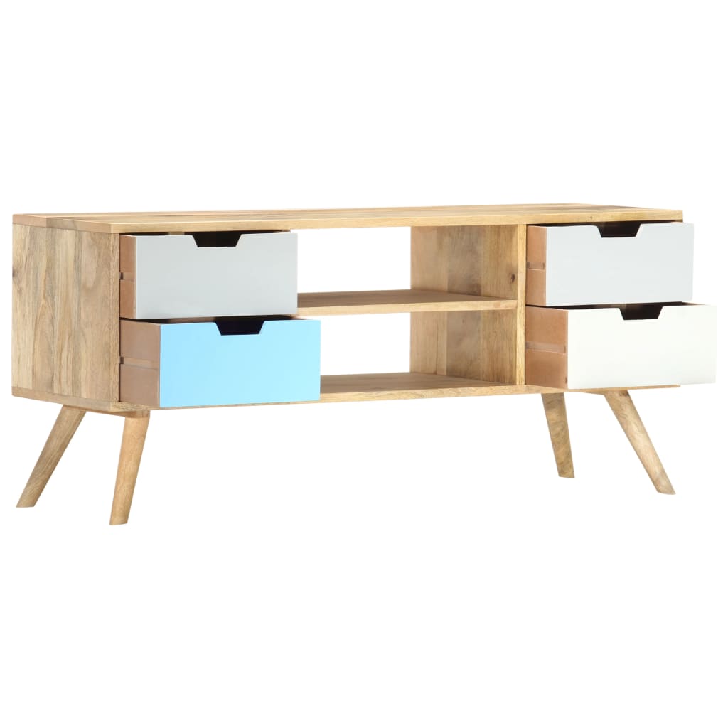 vidaXL Szafka pod TV, 110 x 35 x 48 cm, lite drewno mango