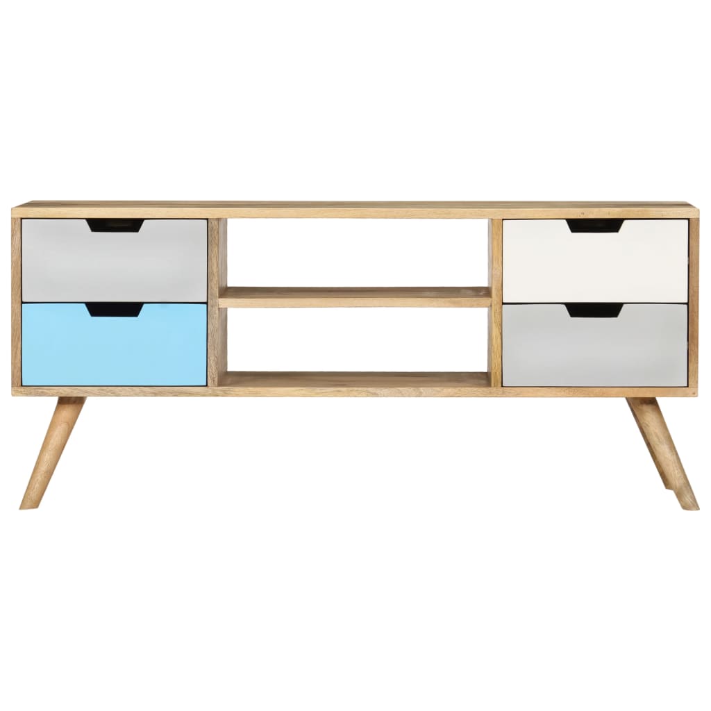 vidaXL Szafka pod TV, 110 x 35 x 48 cm, lite drewno mango