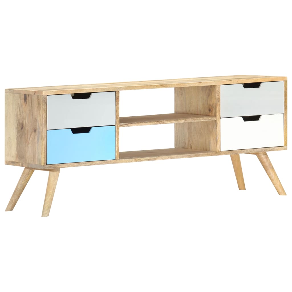 vidaXL Szafka pod TV, 110 x 35 x 48 cm, lite drewno mango