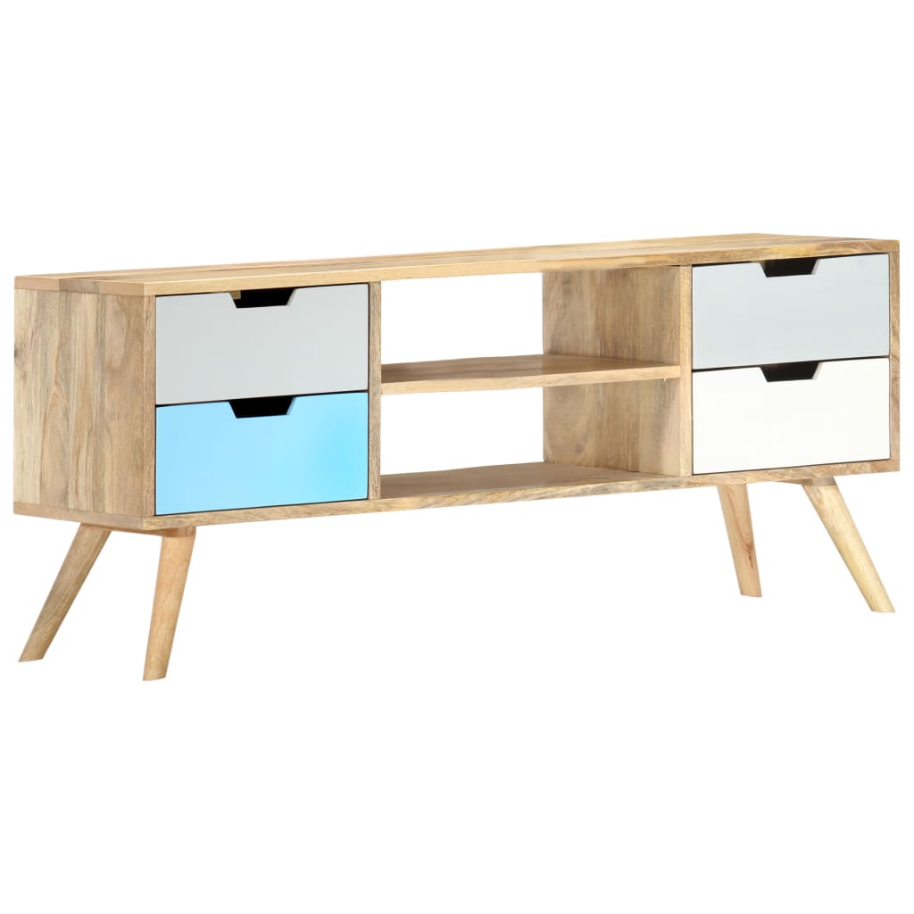 vidaXL Szafka pod TV, 110 x 35 x 48 cm, lite drewno mango