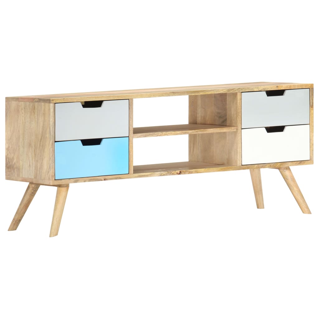 vidaXL Szafka pod TV, 110 x 35 x 48 cm, lite drewno mango