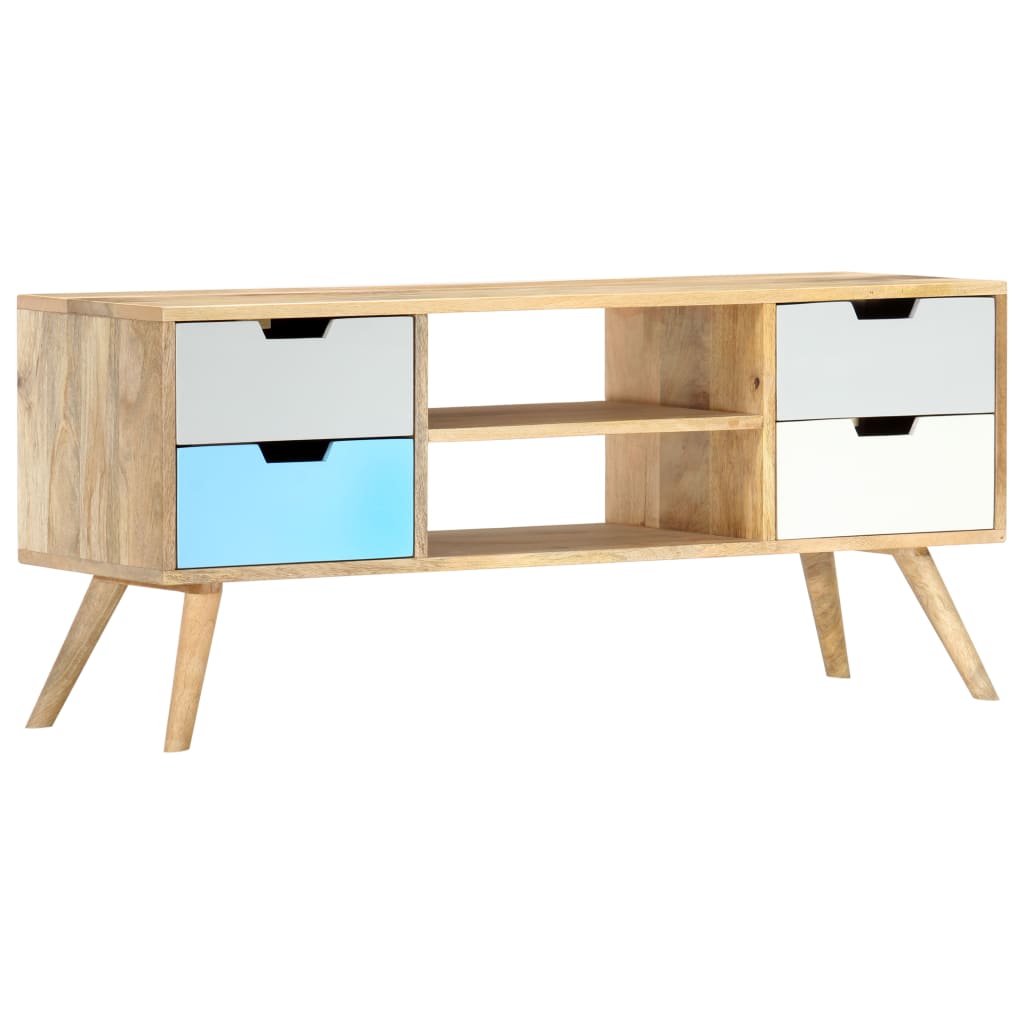 vidaXL Szafka pod TV, 110 x 35 x 48 cm, lite drewno mango