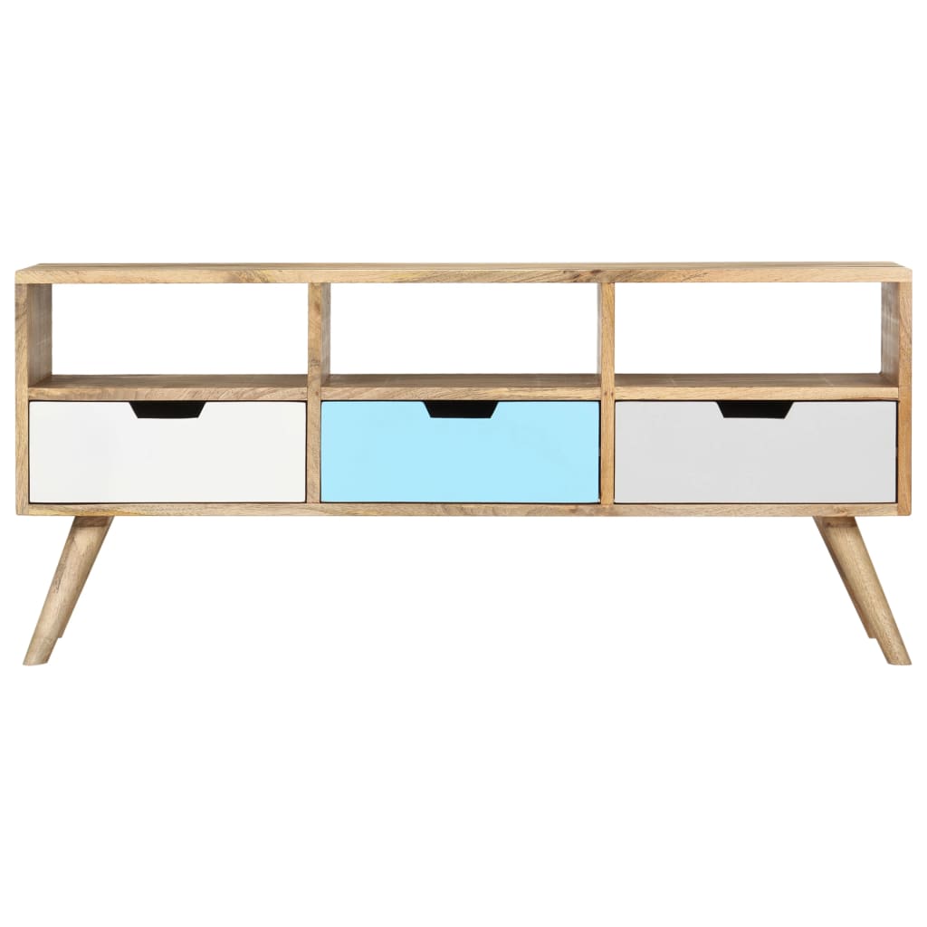 vidaXL Szafka pod TV, 110 x 35 x 48 cm, lite drewno mango