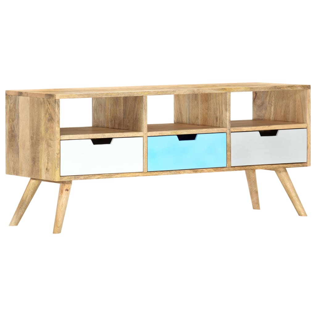vidaXL Szafka pod TV, 110 x 35 x 48 cm, lite drewno mango