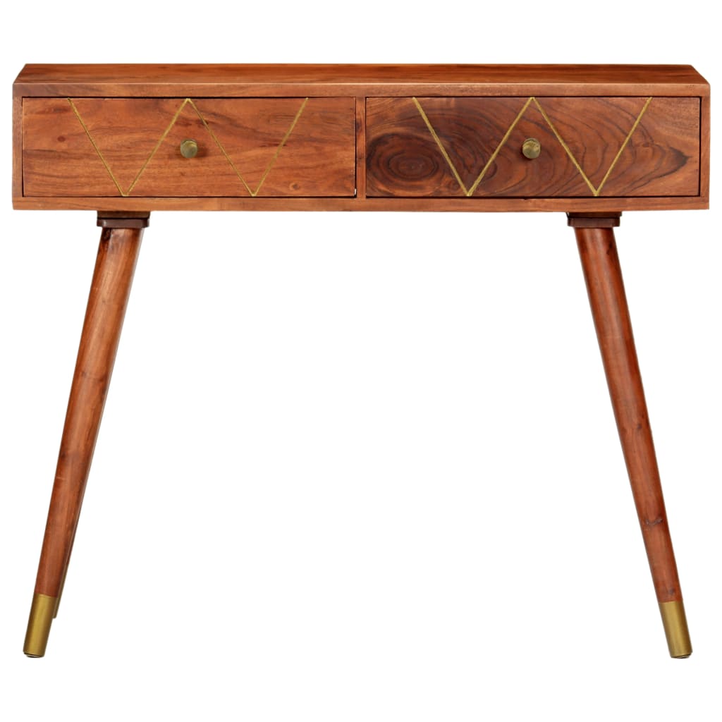 vidaXL Stolik typu konsola, 90 x 35 x 76 cm, lite drewno akacjowe