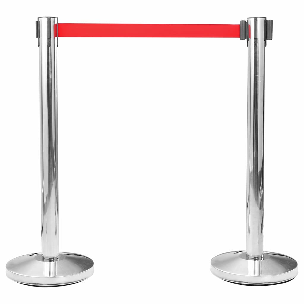 vidaXL Taśma do słupków odgradzających, 200 cm, czerwona