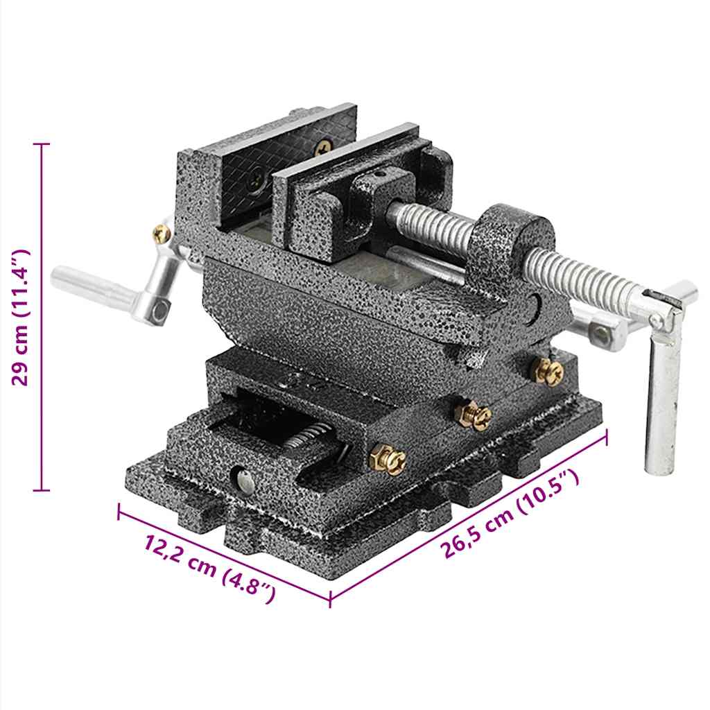 vidaXL Ręczne imadło krzyżowe boczne, 70 mm