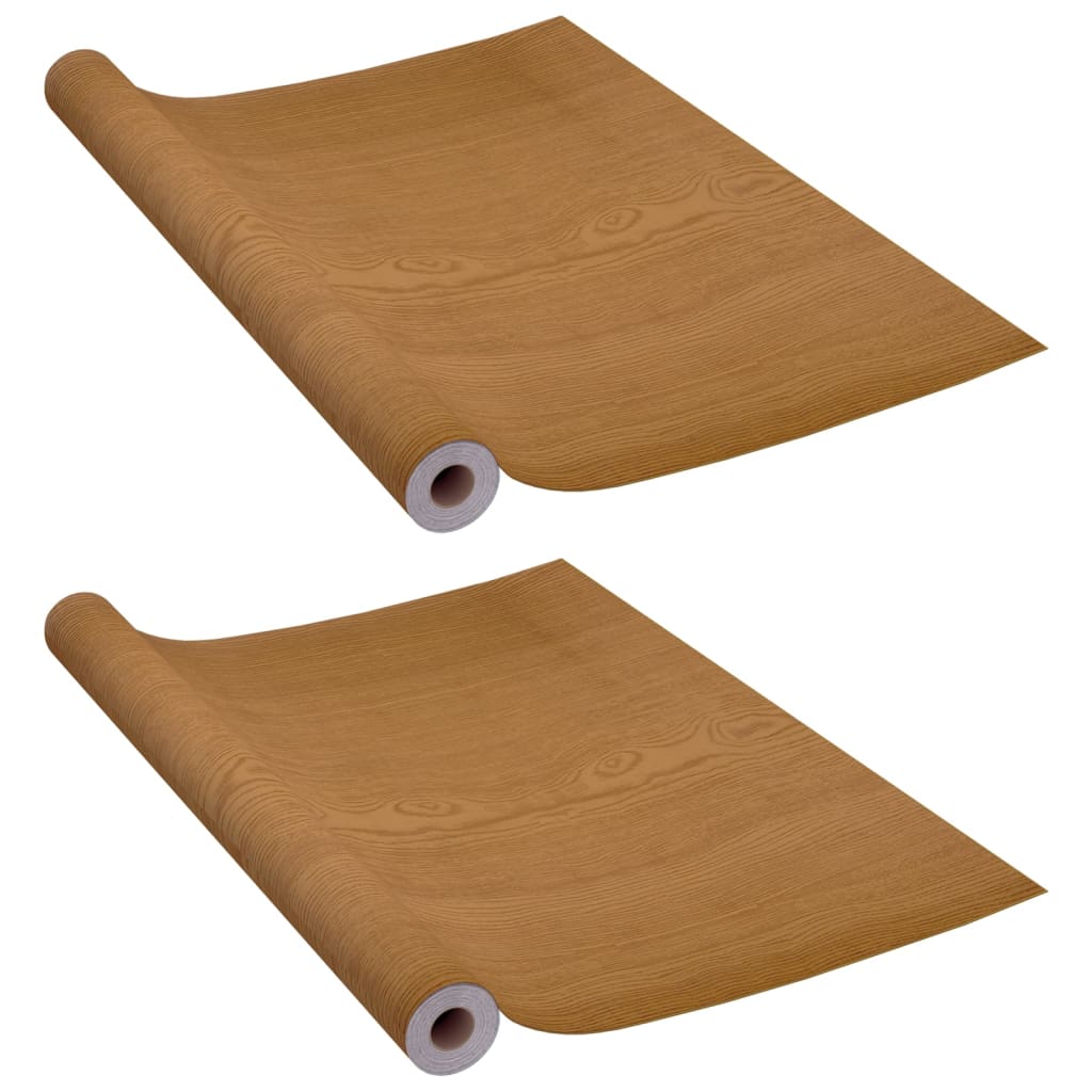 vidaXL Okleina samoprzylepna na drzwi 2 szt., jasny dąb 210x90 cm, PVC