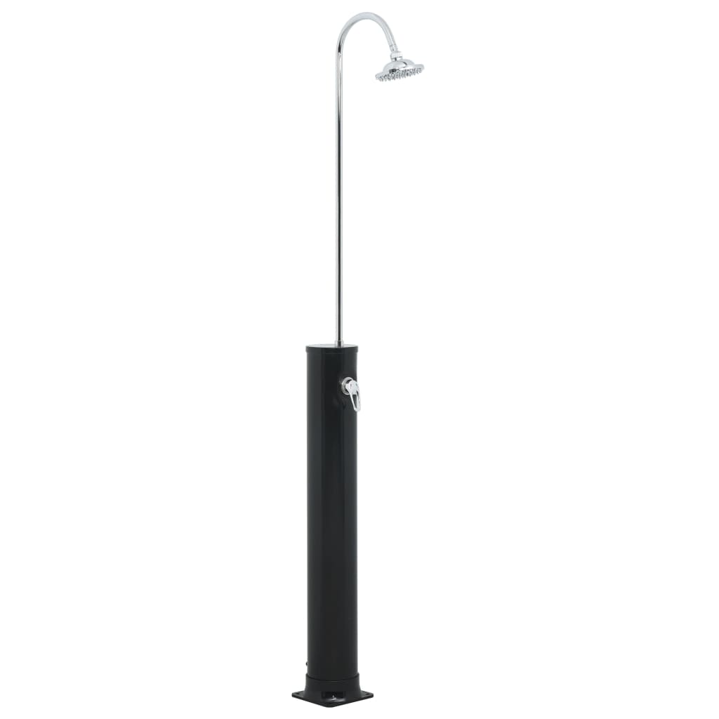 vidaXL Prysznic solarny, czarny, 214 cm, 20 L