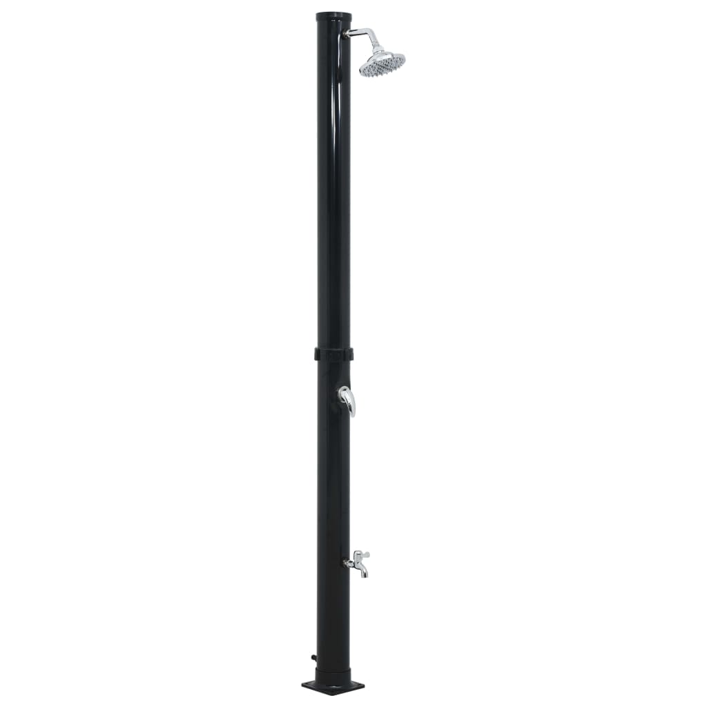 vidaXL Prysznic solarny, czarny, 220 cm, 20 L