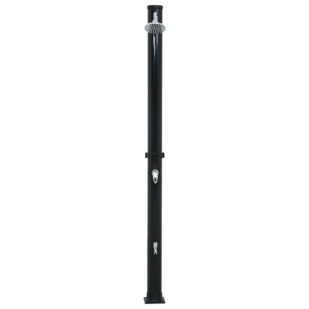 vidaXL Prysznic solarny, czarny, 220 cm, 20 L