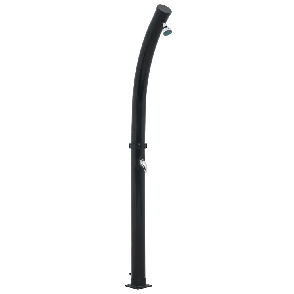 vidaXL Prysznic solarny, czarny, 214 cm, 20 L