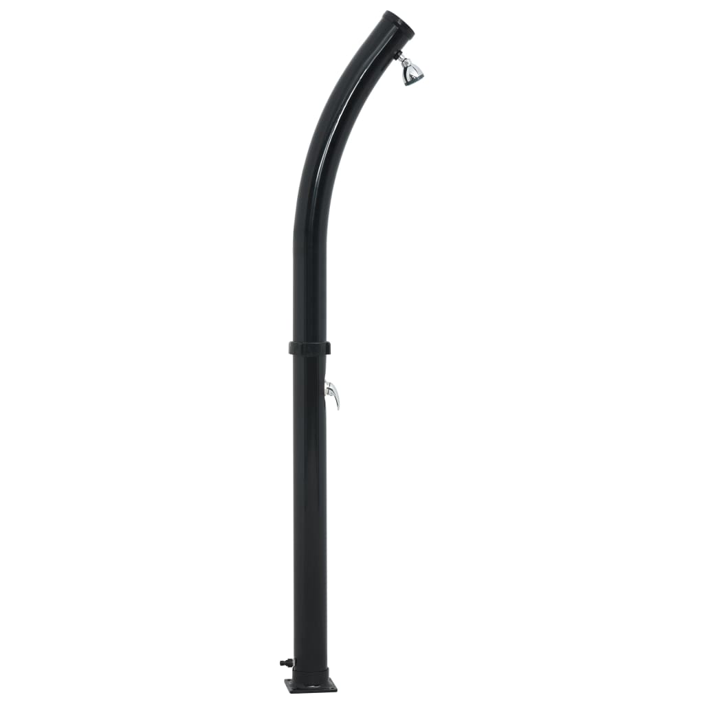 vidaXL Prysznic solarny, czarny, 214 cm, 20 L
