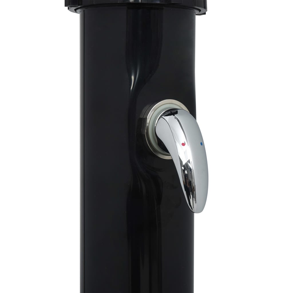 vidaXL Prysznic solarny, czarny, 214 cm, 20 L
