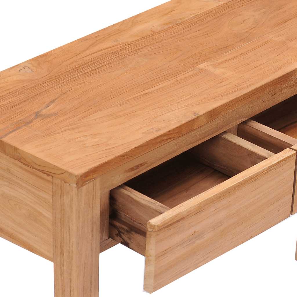 vidaXL Stolik konsola, 110 x 35 x 75 cm, lite drewno tekowe