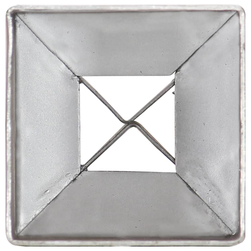 vidaXL Kołki gruntowe, 12 szt., srebrne, 7x7x75 cm, stal galwanizowana