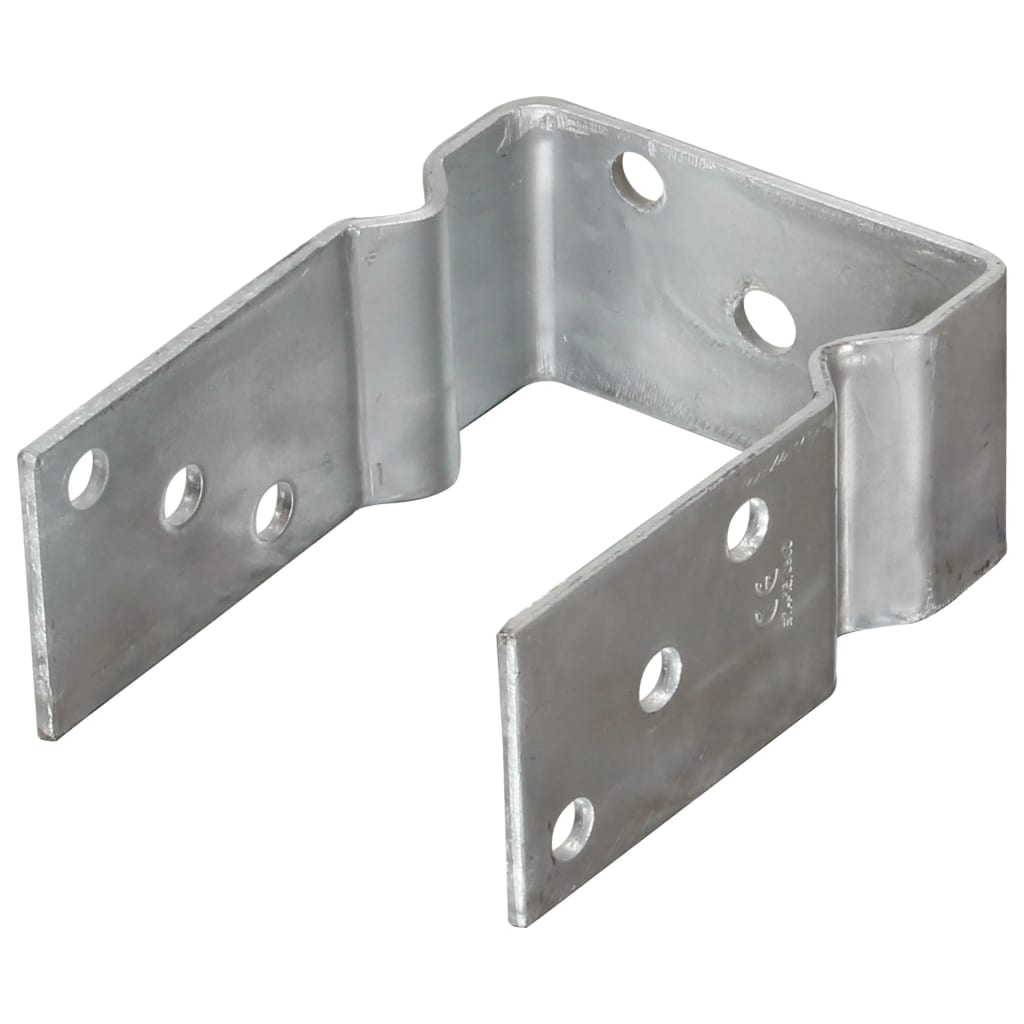 vidaXL Kotwy do słupków, 6 szt., srebrne, 10 x 6 x 15 cm, stal