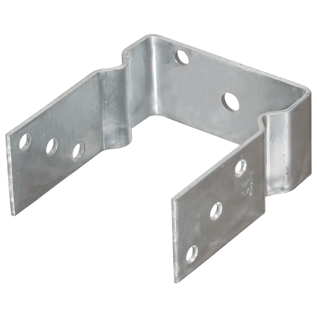 vidaXL Kotwy do słupków, 12 szt., srebrne, 12x6x15 cm, stal