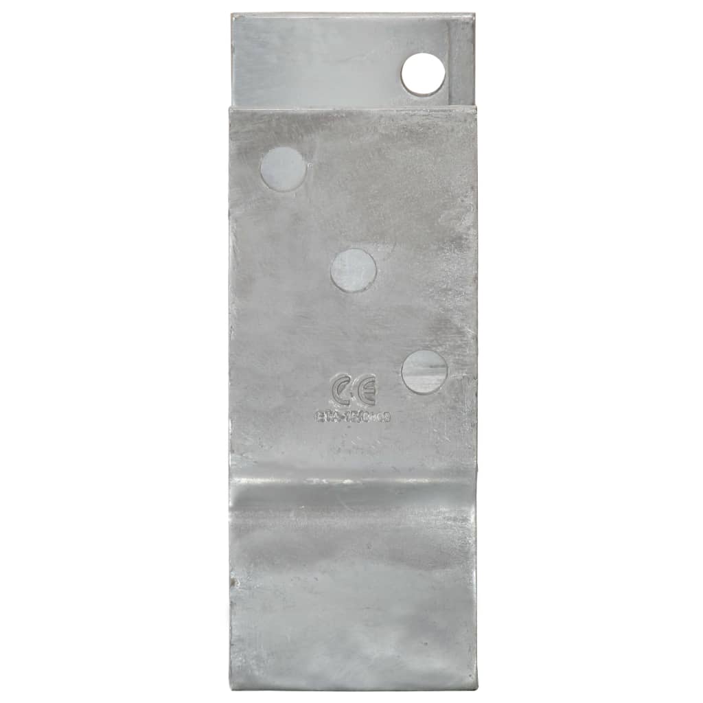 vidaXL Kotwy do słupków, 12 szt., srebrne, 12x6x15 cm, stal