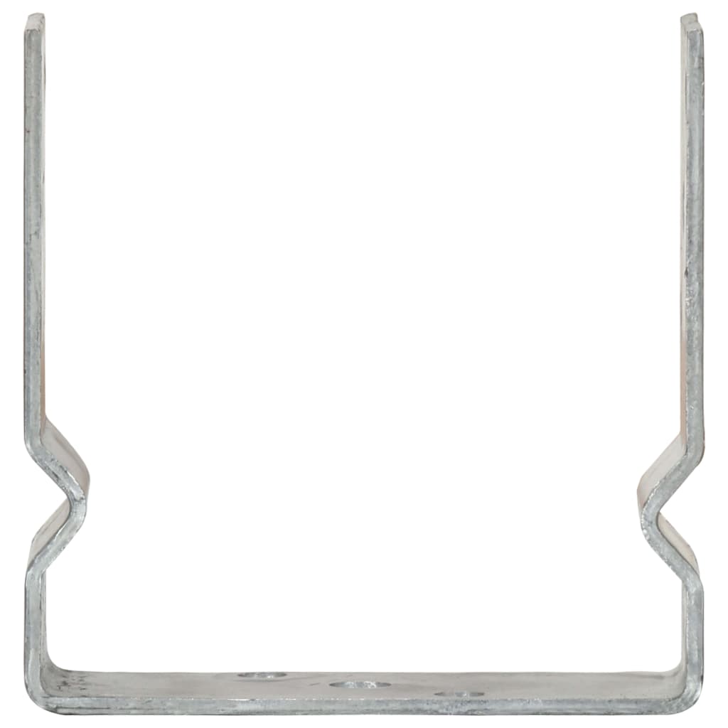 vidaXL Kotwy do słupków, 6 szt., srebrne, 14 x 6 x 15 cm, stal