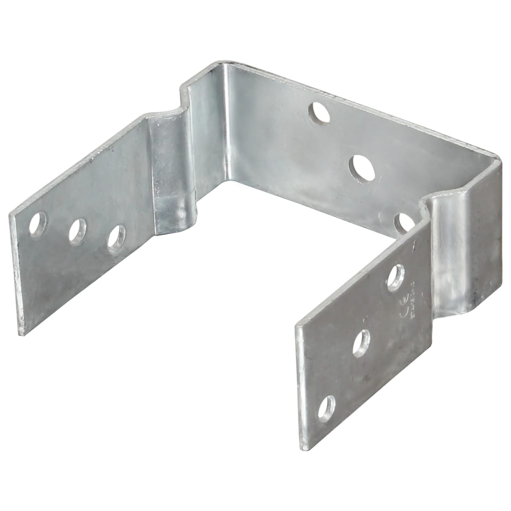 vidaXL Kotwy do słupków, 12 szt., srebrne, 14x6x15 cm, stal
