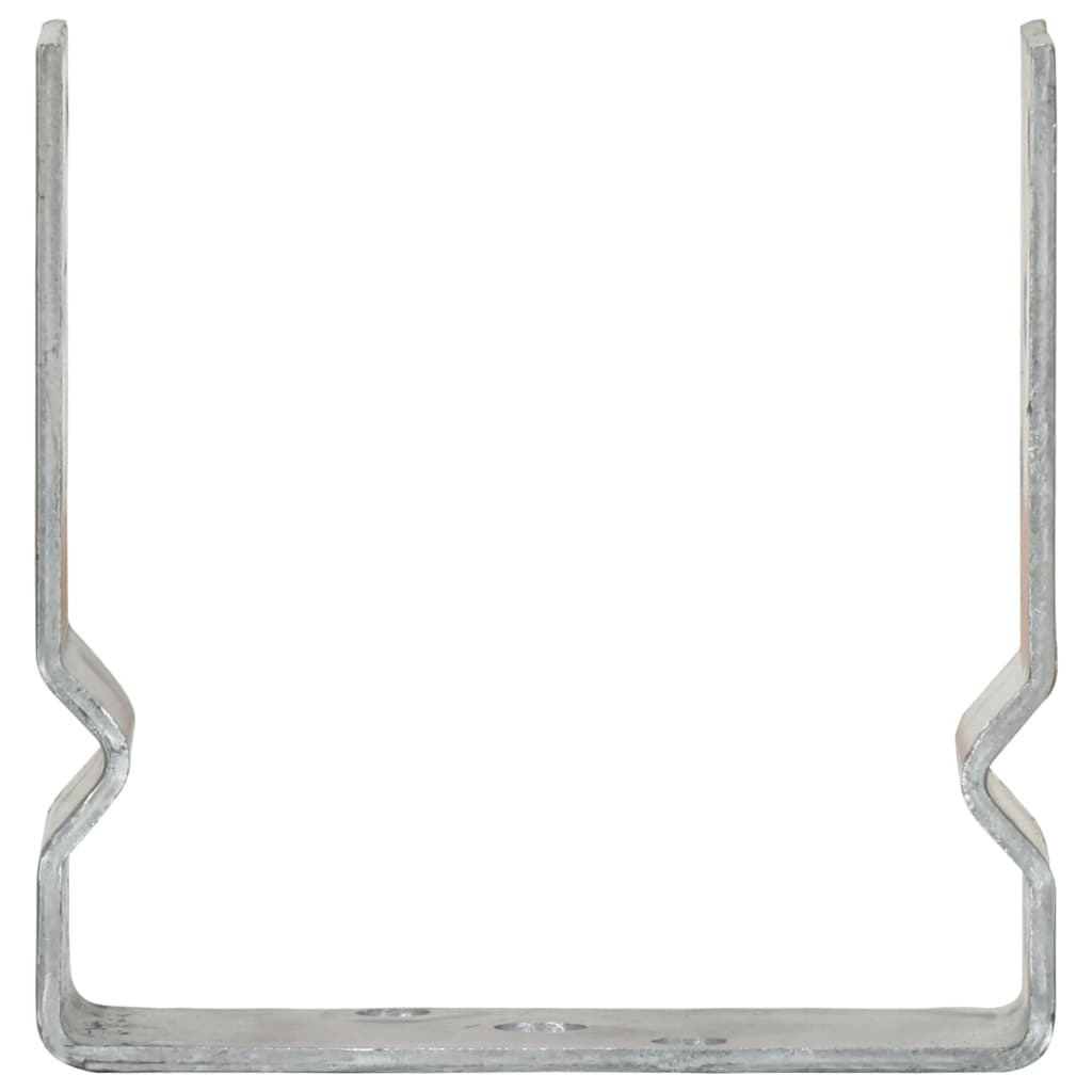 vidaXL Kotwy do słupków, 12 szt., srebrne, 14x6x15 cm, stal
