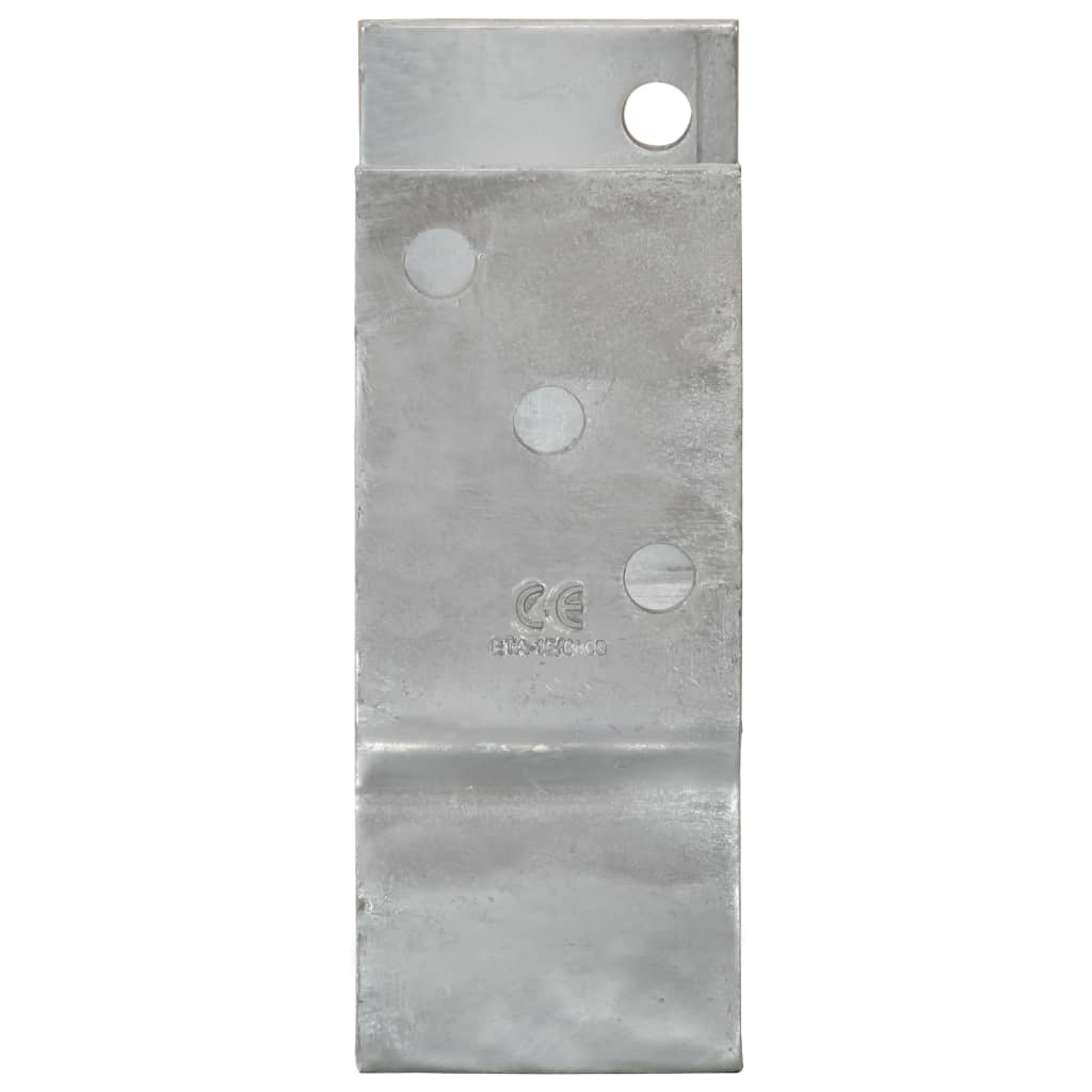 vidaXL Kotwy do słupków, 12 szt., srebrne, 14x6x15 cm, stal