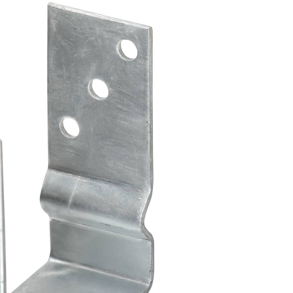 vidaXL Kotwy do słupków, 12 szt., srebrne, 14x6x15 cm, stal